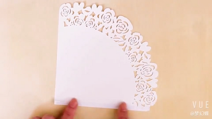 Dried Flowers Cones 50Pcs White Paper Petals Laser Hollow Lace Confetti Wrapping