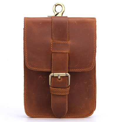 Men's Belt Waist Bag Mobile Phone Bag Shoulder Waist Bag Leather