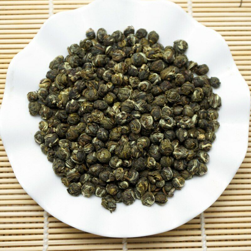 250g Natural Fresh Green Tea Jasmine Dragon Pearl Jasmine Pearls Can Package