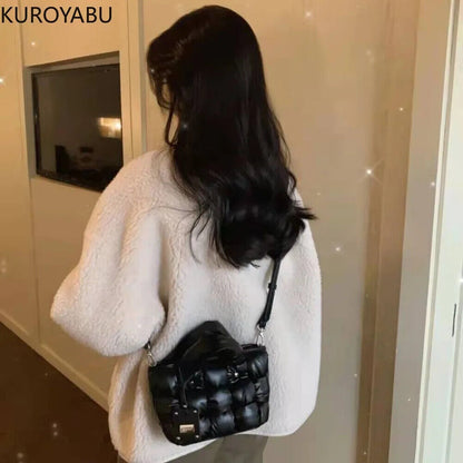 Purses and Handbags Women 2024 Autumn Winter Black Bags Girls Shoulder Bag