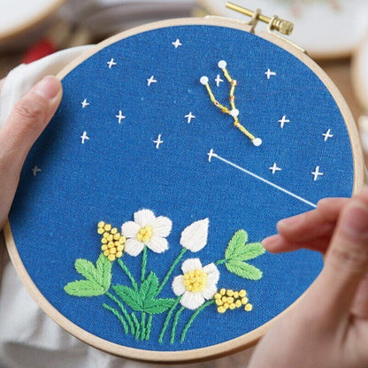 Embroidery Kit DIY Needlework Zodiac Horoscope Needlecraft Cross Stitch Artcraft