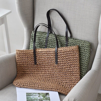 Woven Straw Beach Bags Women Handbag Female Shoulder Bag