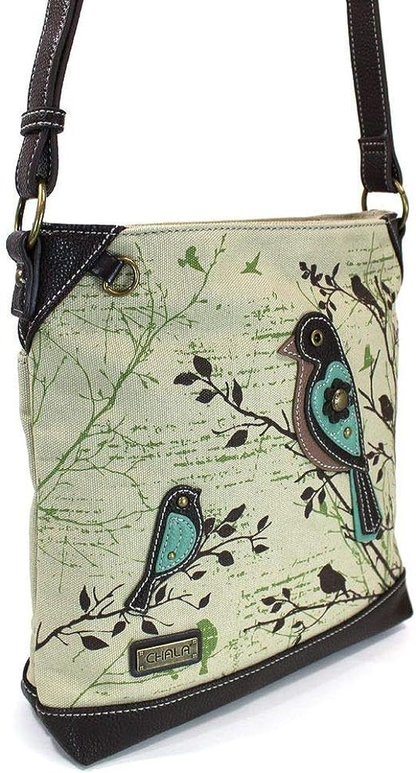 Chala Safari Canvas Mid-Size Crossbody Messenger Bag Bird