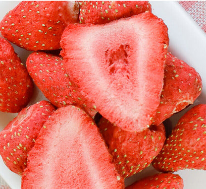 Strawberry Freeze Dried Fruits Snacks Chunkscally Processes Bake Material Cake