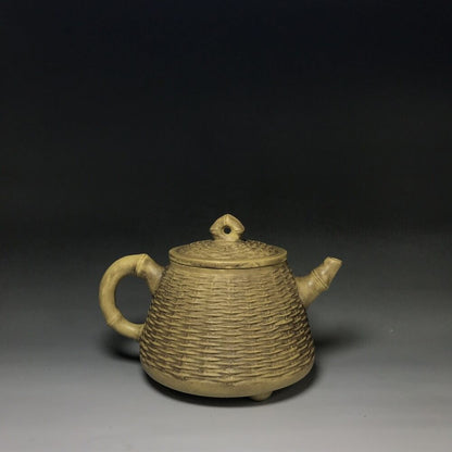 vintage chinese yixing purple clay teapot zisha ceremony carving Collectible art