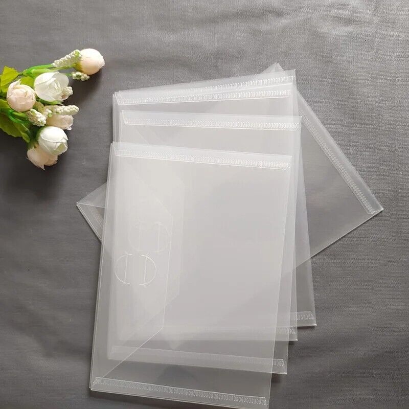Plastic Folder Bag 5Pcs Storage Cutting Dies Clear Stamps Card Embossing Holders