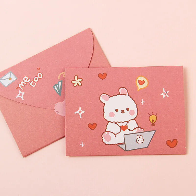 Greetings Card 50Pcs Cartoon Ins Student DIY Tanabata Teachers Day Wish Postcard