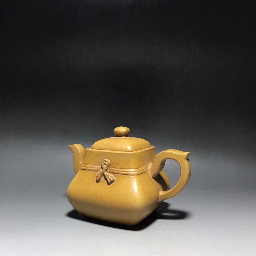 vintage chinese yixing purple clay teapot zisha ceremony carving Collectible art