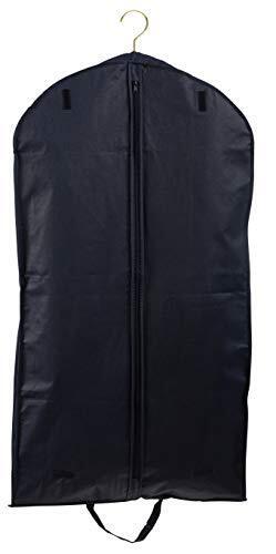Tuva Breathable Fur Coat/Suit/Dress Garment Bag 45", Black, with Black