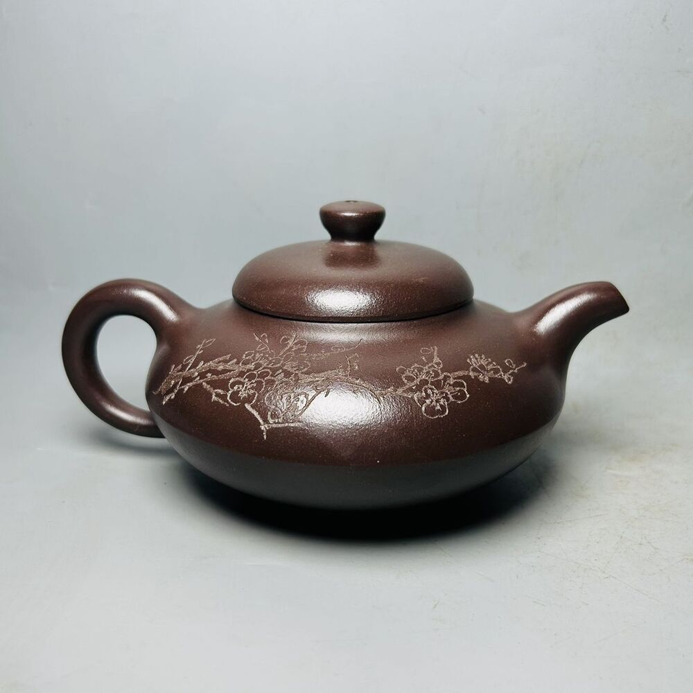 Vintage China Yixing Purple Clay Teapot Zisha Ceremony Nice Plum Blossom Teaware
