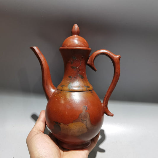 Chinese Yixing Zisha Clay Handmade Exquisite Teapot（高酒壶 低款：乾隆御制）