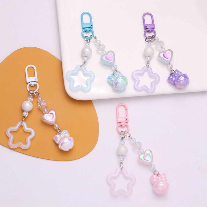 Pentagram y2k Star Keychain Cute Charm Key Ring Handbag Lanyard Accessories
