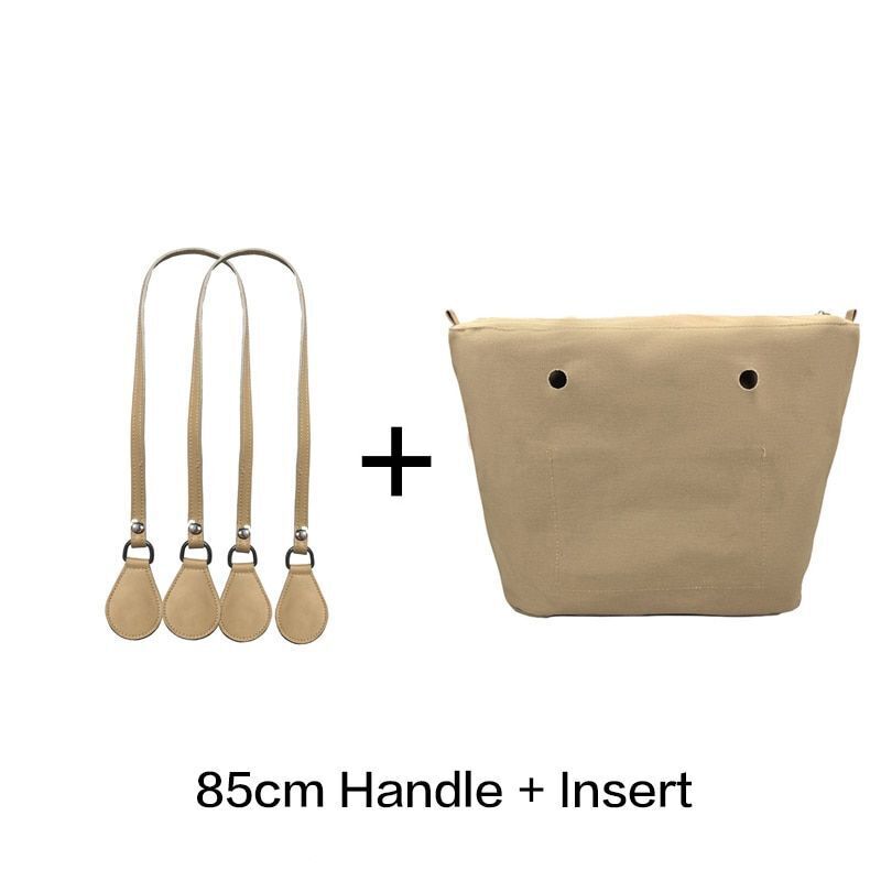 1set Canvas Lining Insert Inner Pocket 85cm Long Handles Microfiber Leather Bag