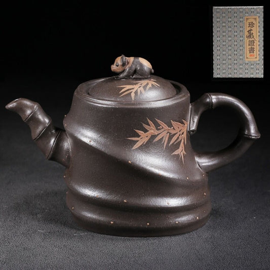 Chinese Yixing Purple Clay Teapot Tea Set Pot Zisha Ceramic Cute Decor Figurine