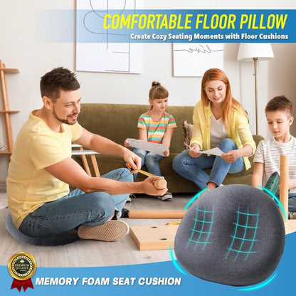 Floor Pillow Cushion Comfortable Meditation Yoga Ergonomic Memory Foam Seat Gift