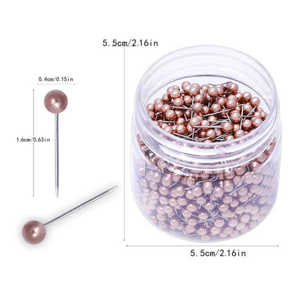 Push Pin 1000Pcs Round Head Steel Point Gold Bulletin Board Map Thumb Tacks 4mm