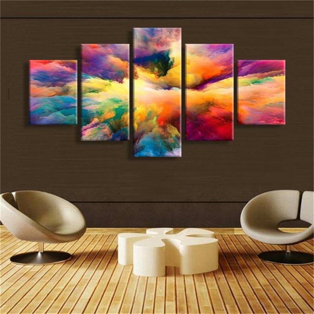 Abstract Art 5 P HD Print Canvas Wall Art for Living Room Home Decor Unframed