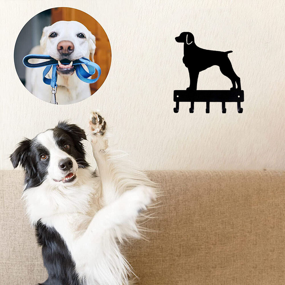 Brittany Dog Key Rack Hanger - 6 inch Wide Metal Wall Art