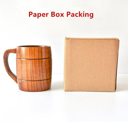 350ml Classic Style Wood Cup Wooden Beer Mugs Drinking Tea Cup Home Drinkware