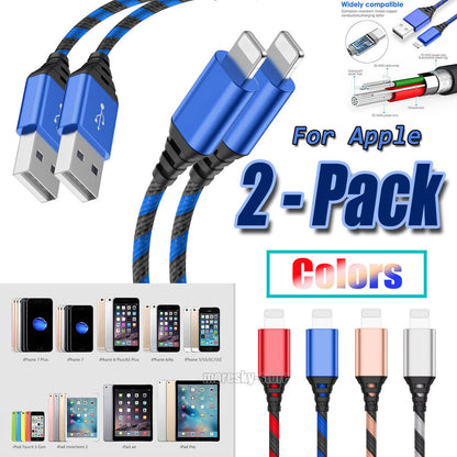 2x Charging Cable 3/6/10ft Data Sync Charge Cord For iPhone 12 Pro Max mini/Pro