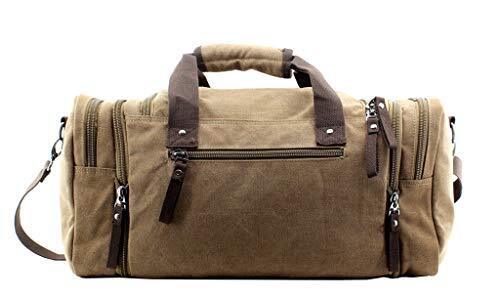 JIAO MIAO Overnight Handbag Shoulder Canvas One Size (Hardcode), Coffee