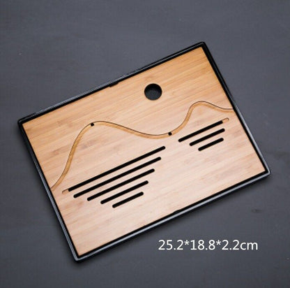 Kung Fu Natural Wood Bamboo Tray Traditional Chinese Bamboo Tea Room Board Table