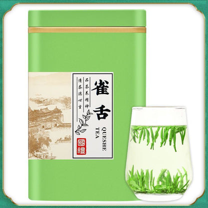 China Jin Tan Que She Hand Picked Sparrow Tongue Organic Green Tea Gift Box 50g
