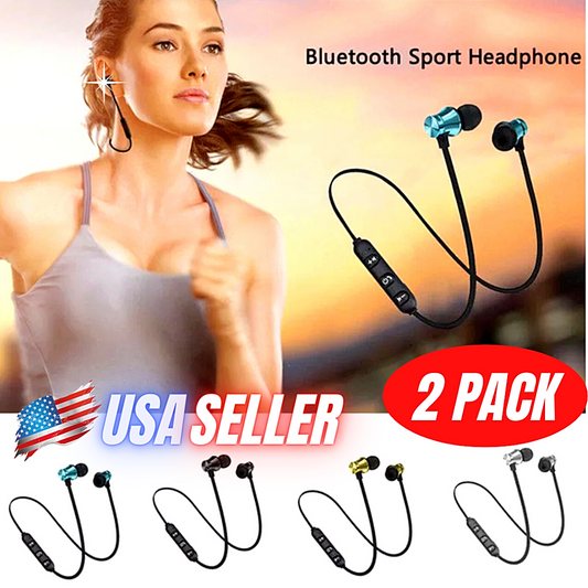 2 X Bluetooth Audifonos Inalambricos Magneticos Auriculares para Telefonos Cell