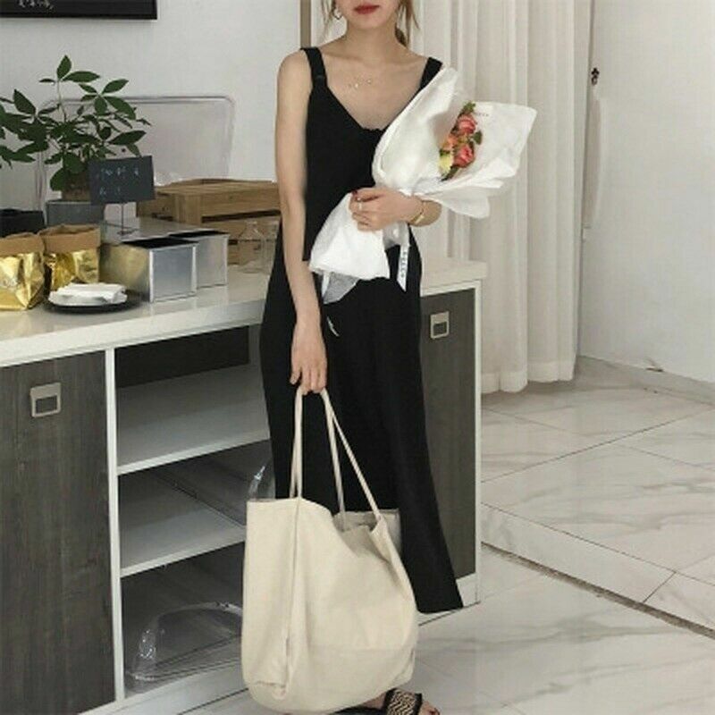 Women Canvas Tote Shoulder Bag Ladies Large Capacity Durable Shopping Handbag#h