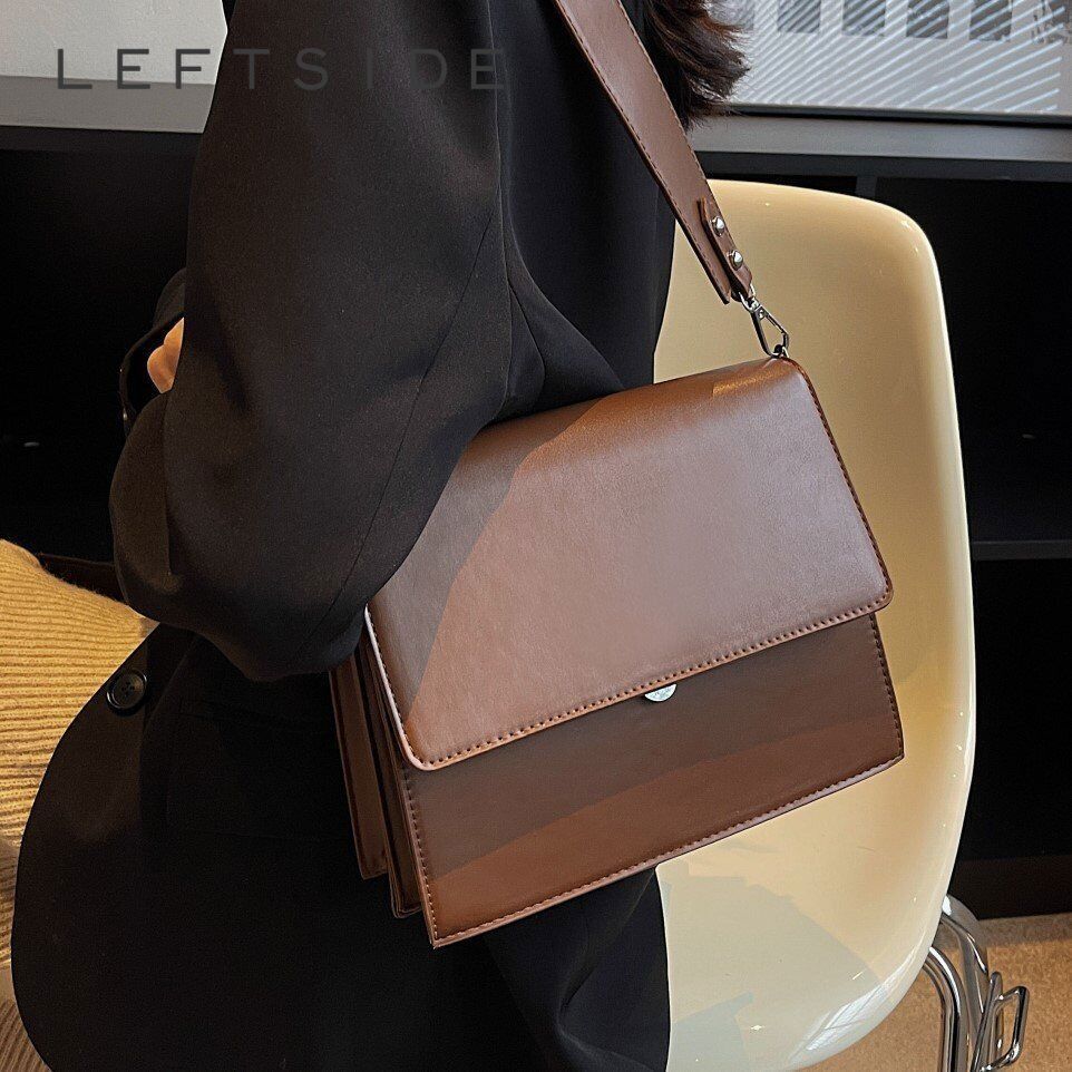 Double Layer Flap Crossbody Bags Women Classic Shoulder Handbags Black