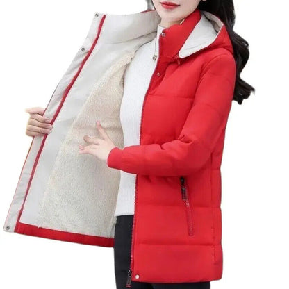 Down Jacket Women's Coat Add Velvet Top-Grade Lady Clothes