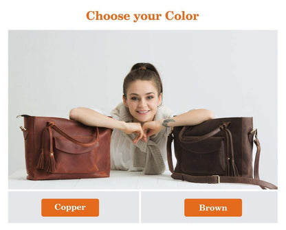 Women's Soft eather Tote, Large Capacity Travel Handbags Sling Shoulder Bags