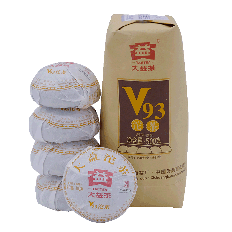 TAETEA 2018 Chinese Yunnan Dayi Ripe Pu'er Tuo Tea V93 Shu Puer Tuocha 100g
