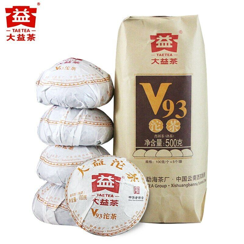 Dayi V93 Yunnan Menghai TAETEA Pu-erh Chinese Pu'er Tea Tuo Cha 2018 Ripe Puer