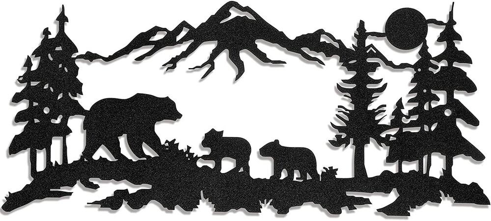 Metal Wall Art Decor Laser Cut Deer or Bear Signs for Cabin Decor Hunting Decor
