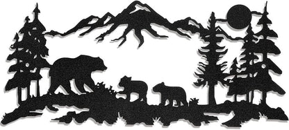Metal Wall Art Decor Laser Cut Deer or Bear Signs for Cabin Decor Hunting Decor