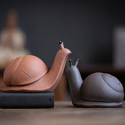 Snail Tea Pet Yixing Zisha Purple Clay Filter Net Creative Tea Strainer Mascot