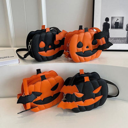 Crossbody Bag Halloween Bag Pumpkin Purse Satchel Bag Shoulder Bag Funny PU