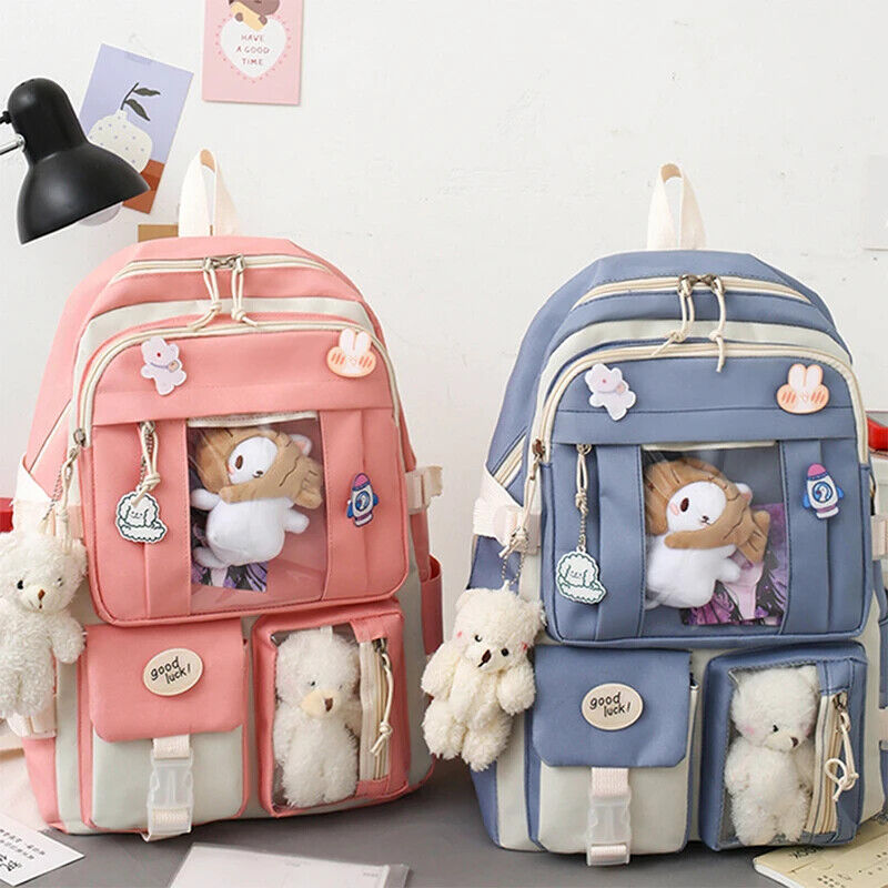Set Girls Student School Bag Girls Schoolbag Book Bags Women Travel Backpack