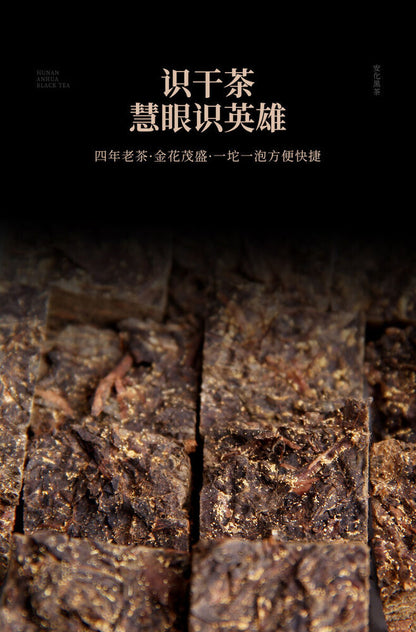 2016 Anhua Instant Hey Cha Mini Fu Zhuan Golden Flower China Dark Tea Brick 200g