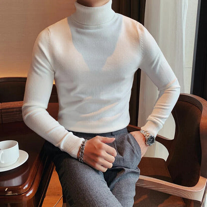 Men Winter Sweater Pullover Knitwear Turtleneck Men Knitwear Shirt