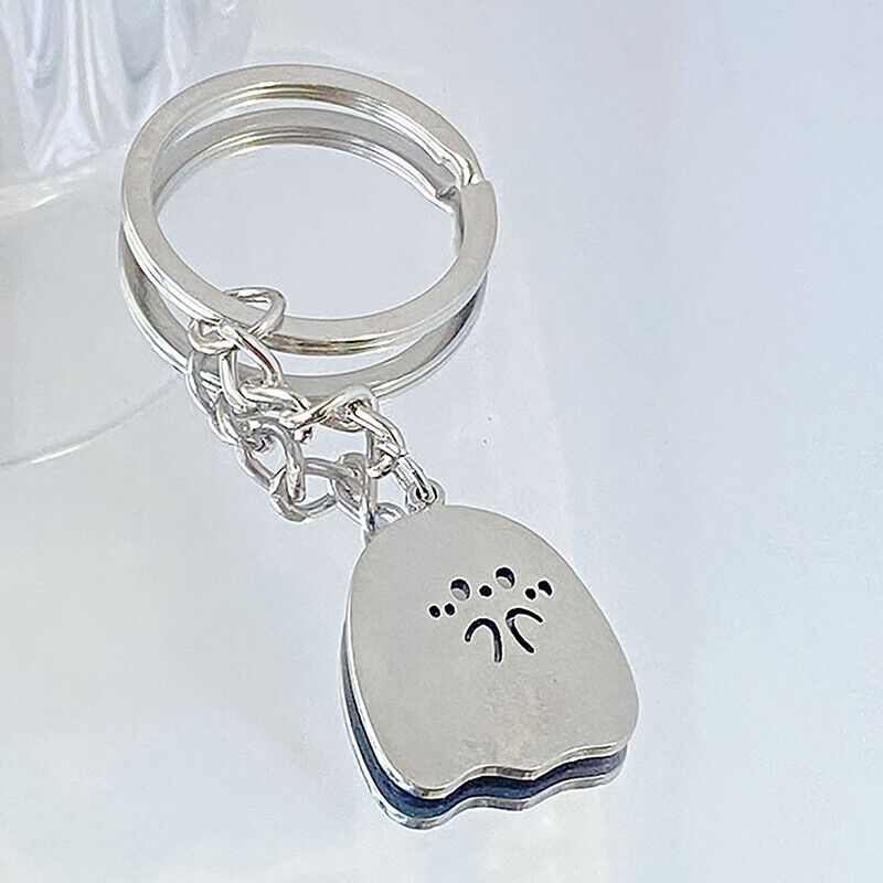 Fashion Cartoon Little Ghost Couple Keychain Pendant Cute Key Ring Bag Jewelry
