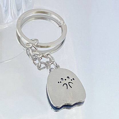 Fashion Cartoon Little Ghost Couple Keychain Pendant Cute Key Ring Bag Jewelry