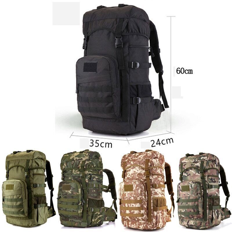 50L Large Capacity Tactics Backpack Nylon Army Bag Hike Travel Backpacks