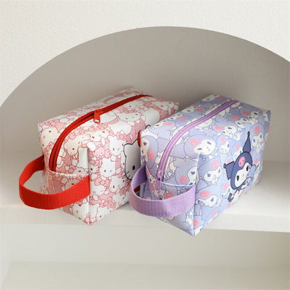 Hello Kitty Cinnamoroll My Melody Makeup Bag Cosmetic Case Travel Storage Tote A