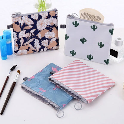 Lipstick Make Up Bags Zipper Small Pouch Storage Case Cute Animal Print Purses