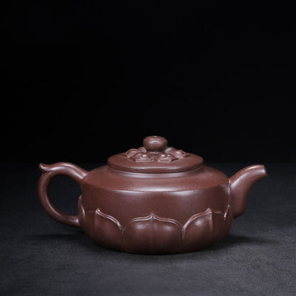 Chinese Yixing Zisha Clay Handmade Exquisite Teapot（莲花 底款：顾景舟）