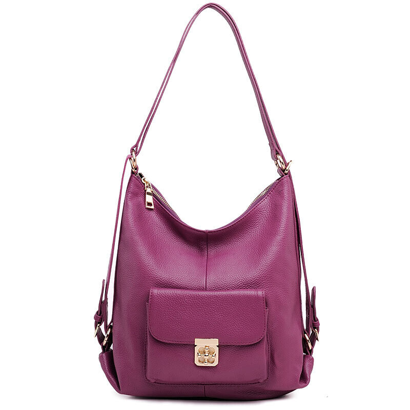 Top TOGO Leather Women's Shoulder Bag Satchel Tote, Soft leather Travel Backpack
