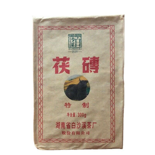 Baishaxi Dark Tea Fu Zhuan Organic Brick Tea China Anhua Black Tea Fu Cha 300g