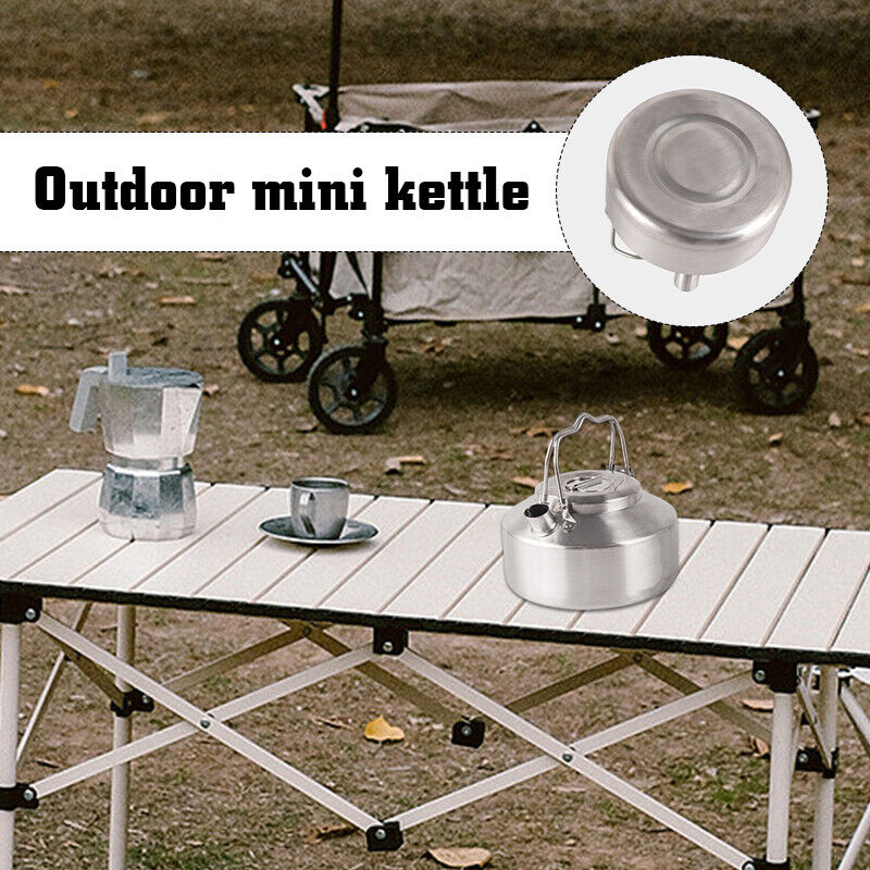 1pcs Stainless Steel Kettle Teapot Outdoor Hiking Camping Picnic Kettle Portable